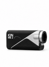 A black and silver golf laser rangefinder with the text 'ION ME 2' printed on the side, shown against a plain white background.
